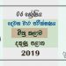 Grade 06 Art 2nd Term Test Paper With Answers 2019 Sinhala Medium - Southern Province
