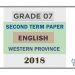 Grade 07 English 2nd Term Test Paper 2018 English Medium – Western Province