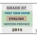 Grade 07 English 1st Term Test Paper 2018 English Medium – Western Province