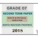 Grade 07 Health 2nd Term Test Paper 2018 English Medium – North Western Province