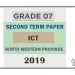 Grade 07 ICT 2nd Term Test Paper 2019 English Medium – North Western Province