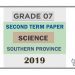 Grade 07 Science 2nd Term Test Paper 2019 English Medium – Southern Province