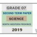 Grade 07 Science 2nd Term Test Paper 2019 English Medium – North Western Province