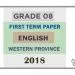 Grade 08 English 1st Term Test Paper 2018 English Medium – Western Province