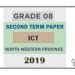 Grade 08 ICT 2nd Term Test Paper 2019 English Medium – North Western Province