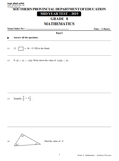 grade-08-mathematics-2nd-term-test-paper-2019-english-medium-southern