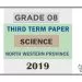 Grade 08 Science 3rd Term Test Paper 2019 English Medium – North Western Province
