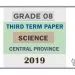 Grade 08 Science 3rd Term Test Paper 2019 English Medium – Central Province