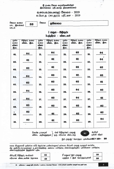 2019-o-l-history-marking-scheme-sinhala-medium