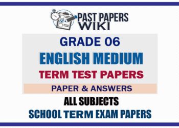 Grade 06 English Medium Term Test Papers
