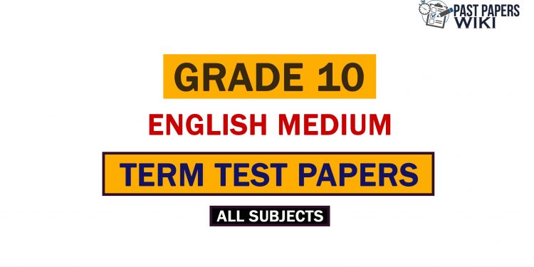 Grade 10 English Medium Term Test Papers