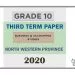 Grade 10 Business and Accounting Studies 3rd Term Test Paper 2020 English Medium – North Western Province