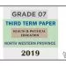 Grade 07 Health 3rd Term Test Paper 2019 English Medium – North Western Province