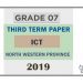 Grade 07 ICT 3rd Term Test Paper 2019 English Medium – North Western Province