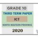Grade 10 ICT 3rd Term Test Paper 2020 English Medium – North Western Province