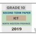 Grade 10 ICT 2nd Term Test Paper 2019 English Medium – North Western Province