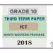 Grade 10 ICT 3rd Term Test Paper 2018 English Medium – North Western Province