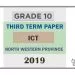 Grade 10 ICT 3rd Term Test Paper 2019 English Medium – North Western Province