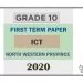 Grade 10 ICT 1st Term Test Paper 2020 English Medium – North Western Province