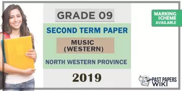 Grade 09 Western Music 2nd Term Test Paper 2019 English Medium – North Western Province
