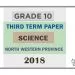 Grade 10 Science 3rd Term Test Paper 2018 English Medium – North Western Province