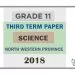 Grade 11 Science 3rd Term Test Paper 2018 English Medium – North Western Province