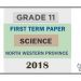 Grade 11 Science 1st Term Test Paper 2018 English Medium – North Western Province