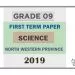 Grade 09 Science 1st Term Test Paper 2019 English Medium – North Western Province