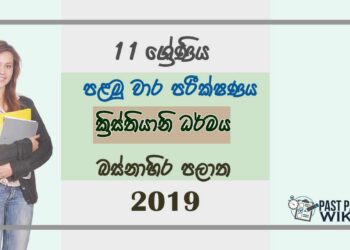 Grade 11 Christianity 1st Term Test Paper 2019 Sinhala Medium - Western Province