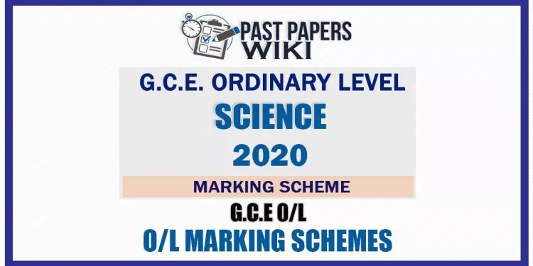 2020 O/L Science Marking Scheme