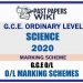 2020 O/L Science Marking Scheme