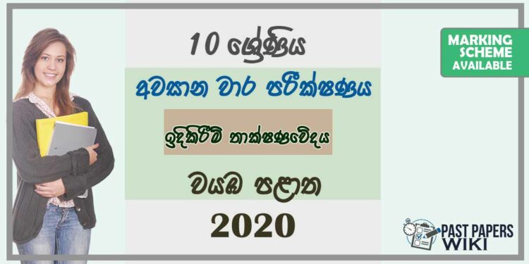 Grade 10 Design and Construction Technology 3rd Term Test Paper with Answers 2020 Sinhala Medium - North western Province