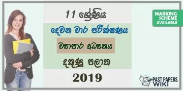 Grade 11 Business And Accounting Studies 2nd Term Test Paper with Answers 2019 Sinhala Medium - Southern Province
