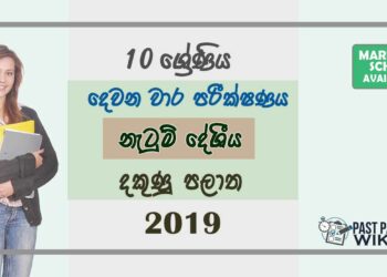 Grade 10 Dancing 2nd Term Test Paper with Answers 2019 Sinhala Medium - Southern Province
