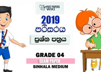 Grade 04 Environment 3rd Term Test Paper 2019 Sinhala Medium – Richmond College