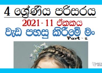 Grade 04 Environment Unit 11 | Weda Pahasu Kirime Man – Part 02