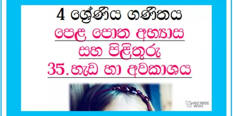 Grade 04 Mathematics Unit 35 | Textbook Exercises