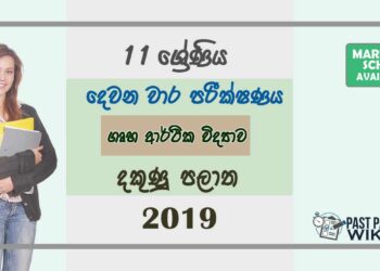 Grade 11 Home Science 2nd Term Test Paper with Answers 2019 Sinhala Medium - Southern Province