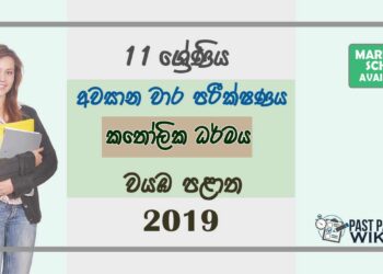 Grade 11 Catholicism 3rd Term Test Paper with Answers 2019 Sinhala Medium - North western Province