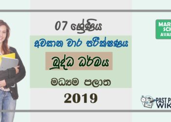 Grade 07 Buddhism 3rd Term Test Paper 2019 Sinhala Medium – Central Province