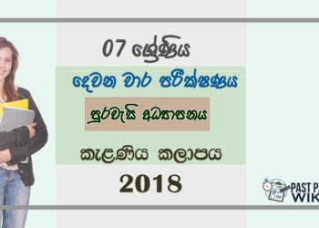 Grade 07 Civics 2nd Term Test Paper 2018 Sinhala Medium – Kelaniya Zone