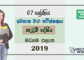 Grade 07 Dancing 3rd Term Test Paper 2019 Sinhala Medium – Central Province