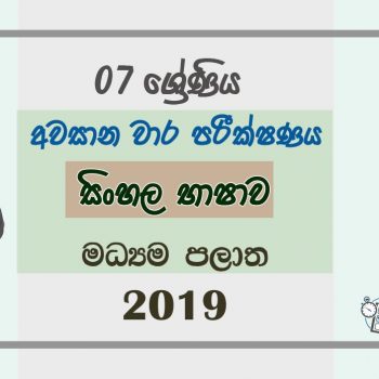 Grade 07 Sinhala 3rd Term Test Paper 2020 Sinhala Medium - Southern ...