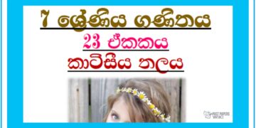 Grade 07 Mathematics – Unit 23 | CARTESIAN PLANE