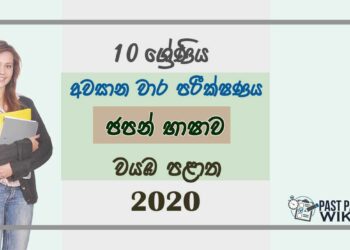 Grade 10 Japanese 3rd Term Test Paper 2020 - North western Province