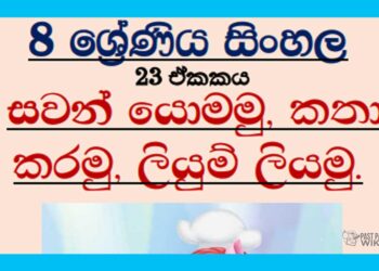 Grade 08 Sinhala – Unit 23 | Sawan Yomamu