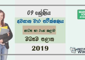 Grade 09 Drama 3rd Term Test Paper With Answers 2019 Sinhala Medium - Central Province