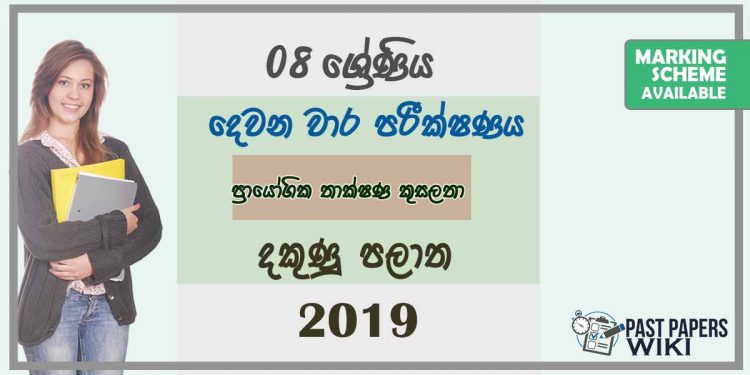 Grade 08 Practical And Technical Studies 2nd Term Test Paper With Answers 2019 Sinhala Medium - Southern Province