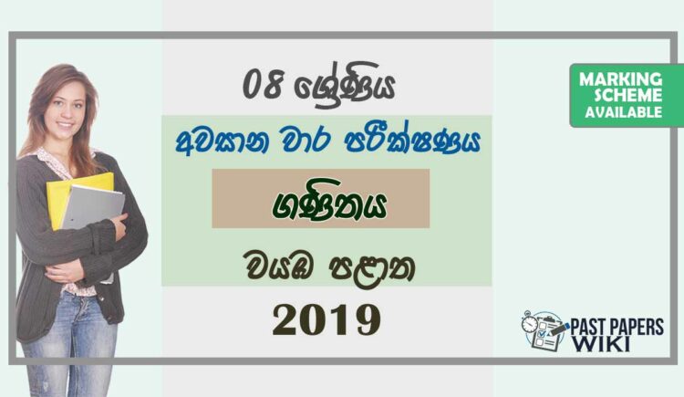 Grade 08 Mathematics 3rd Term Test Paper With Answers 2019 Sinhala Medium - North western Province