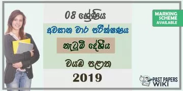 Grade 08 Dancing 3rd Term Test Paper With Answers 2019 Sinhala Medium -North western Province
